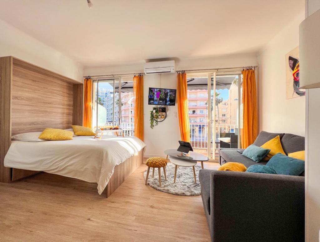 Appartement Vue Mer Parking Prive Place Med Canet Exterior foto
